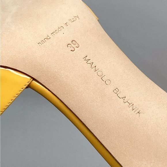 Manolo Blahnik Houramu 70MM Patent Leather Mules size 39 - Picture 13 of 13